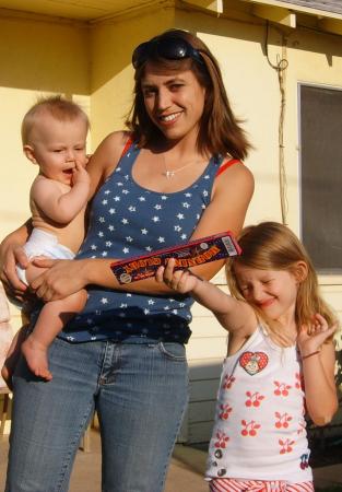 Me with daughter and nephew - July 4, 2008