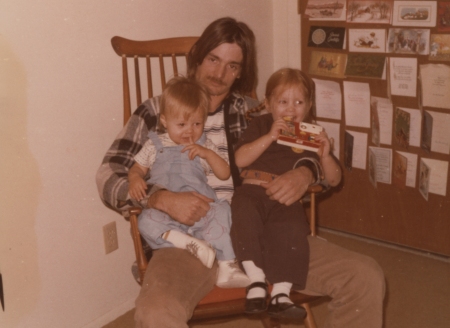 Jack with Brian and Micheal, 1973