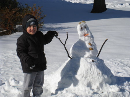 Jack's first snowman