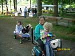 sheila and granda kids at campground