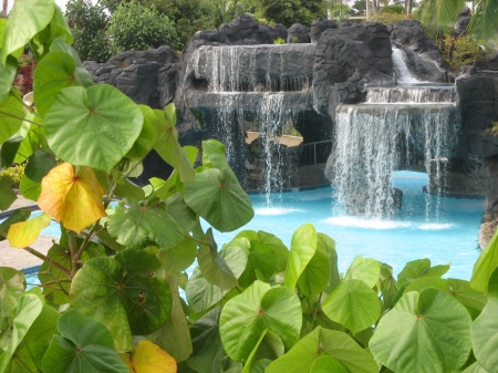 Waterfall at Waikoloa Beach