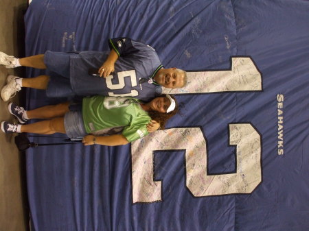 Me and Dani Sue at a Seahawk game