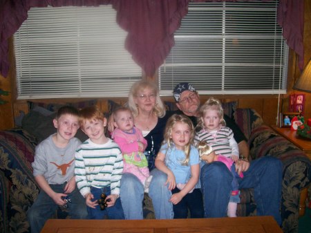 Jon & me with grandchildren