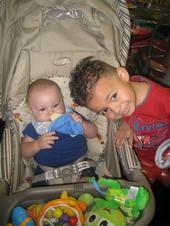 My grandsons - brotherly love
