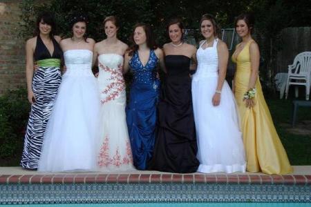 Senior Belles of the Ball on Prom Night