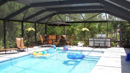 Our pool area