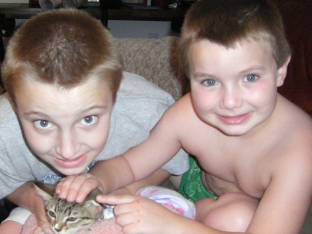 Noah, Jonah & Princess (our new kitty)