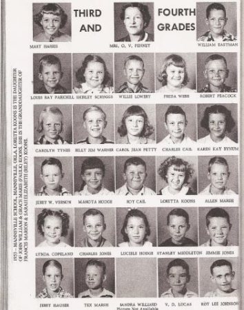 Mannsville 3 and 4 th Grade 1953