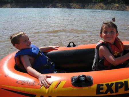 grandsons at Shasta Lake