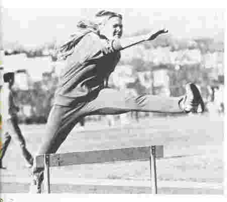 Me running hurdles.