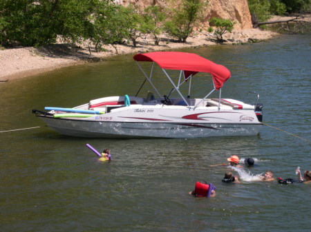 On the River in our Boat