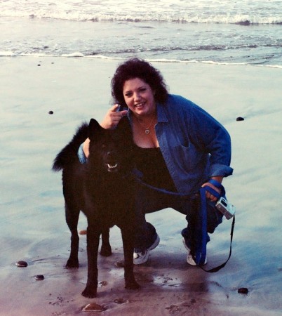Me and Bam Bam on the beach in San Diego
