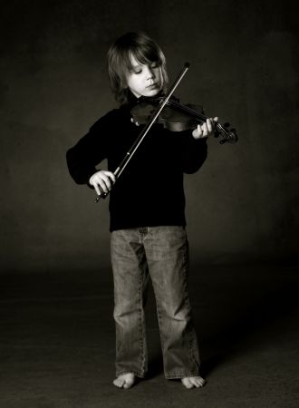 Jack playing his Violin