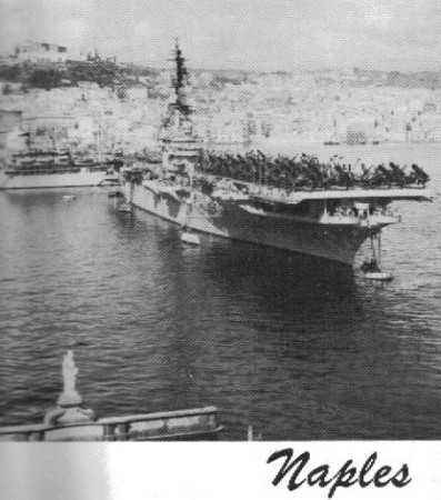 USS Randolph CVA 15 in Naples Italy Harbor
