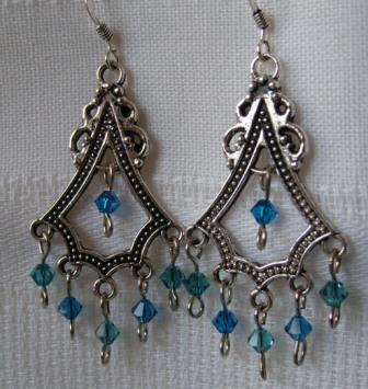 Double blue earrings