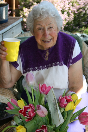 Mom at her 90th BD Party in '09