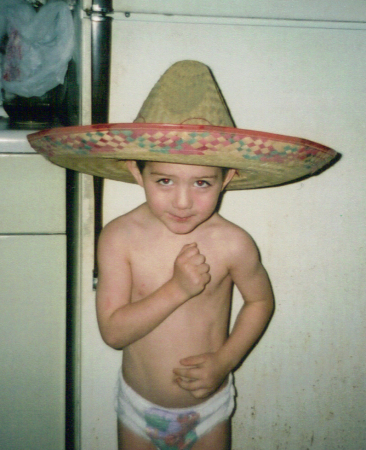 Alexander 2 years old with Mexican hat