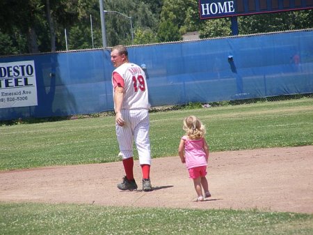 Grace and Daddy Running the Bases