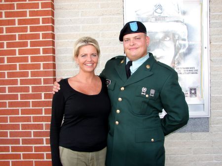 My son Joshua, with ann, before going to Iraq