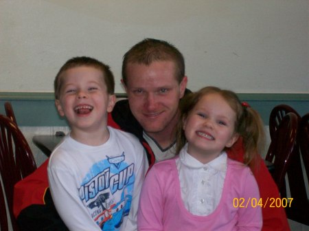 Son, Mark Jr. and Grandkids, Trent and Hailey