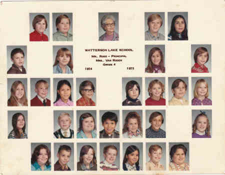 1974-1975 Mrs. Van Roden's 4th grade class
