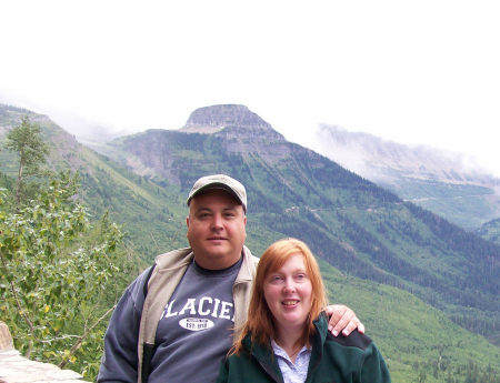 Uli and Pam on the Road to the Sun. Glacier,MT