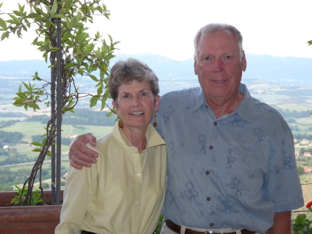 Kathie and husband Jim in Italy