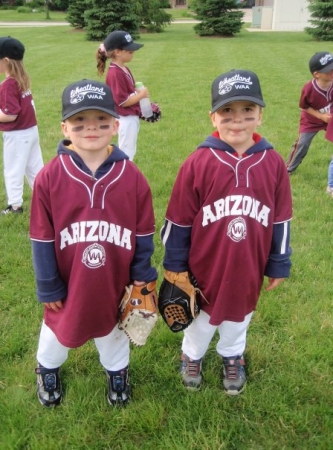 Andrew and Connor at baseball