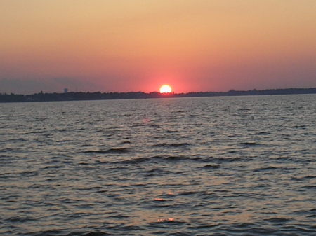 Sunset on Oneida Lake off my 20' Wellcraft