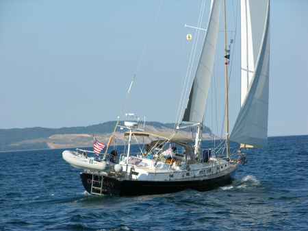 Sailing ODYSSEY on Lake Michigan