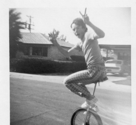 1973  me on Unicycle