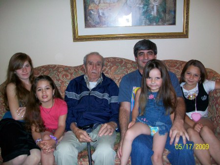 My Dad,my four step-granddaughters & me