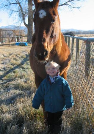 Christopher and his new horse!