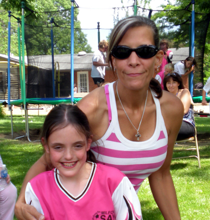 Me with one of my soccer girls in June 09