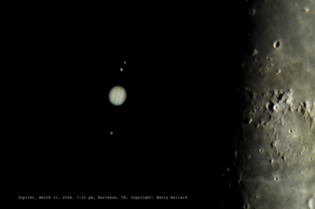 the cloud belts of jupiter and a few moons