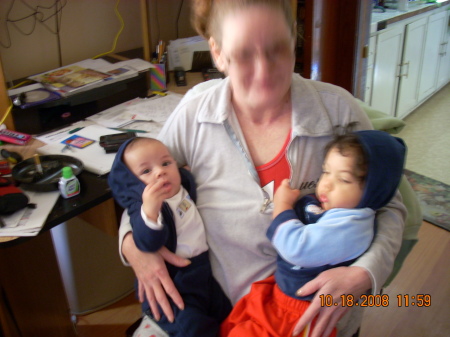 Daughter Robin with grandsons