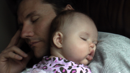 daddy n brooke sleeping