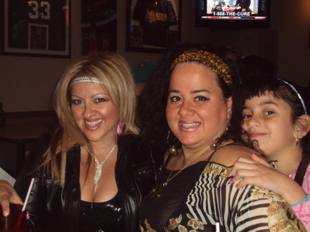 Me and Carlota and her daughter at disco karok
