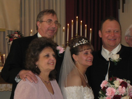 Donna & Tom with daughter & new Son-in-law
