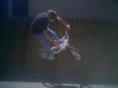 my older son on his bike