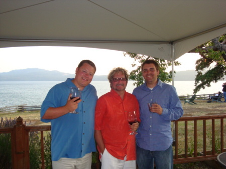 Rick, Chris and me at Orcas Inn at Ship Bay