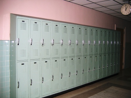 Lockers (Don't remember walls being pink..)