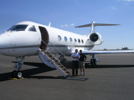 Me and one of the Gulfstreams our company has.