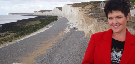 At the White Cliffs of Eastbourne, Encland