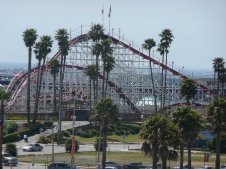 Rollor coaster at the Santa Cruz Boardwalk