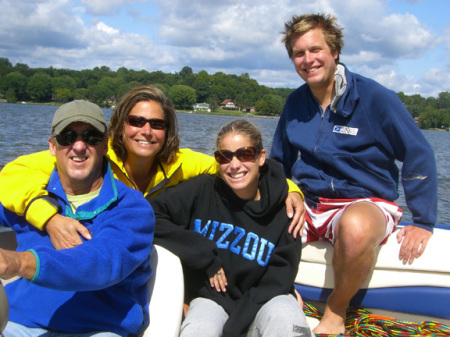Cochrane family on the boat