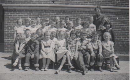 1st Grade Class, Monroe School, May 1953