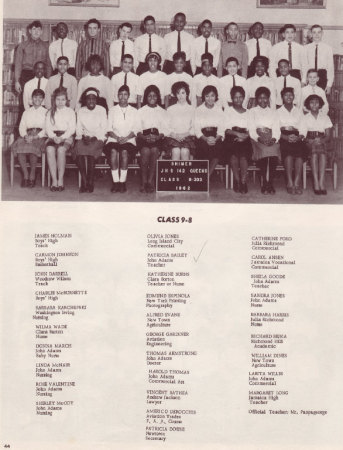 Class 9-8 1962 Teacher -- Mr. Pappageorge