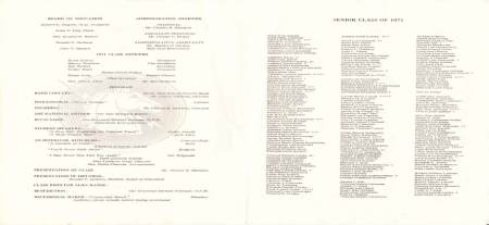 Commencement Program for Class of 71
