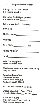 40th Reunion Registration